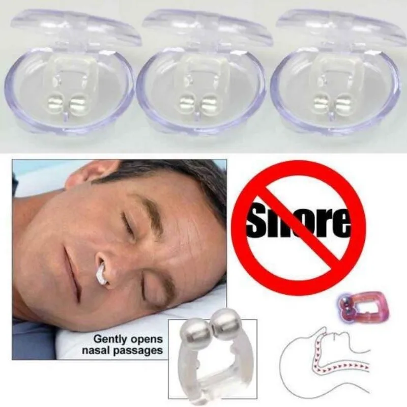 

Anti-snoring Aid Apnea For Sleeping Nose Stopper Device Stop Noise Anti Buzz Stop Snoring Silicone Magnetic Mini Nasal Clip