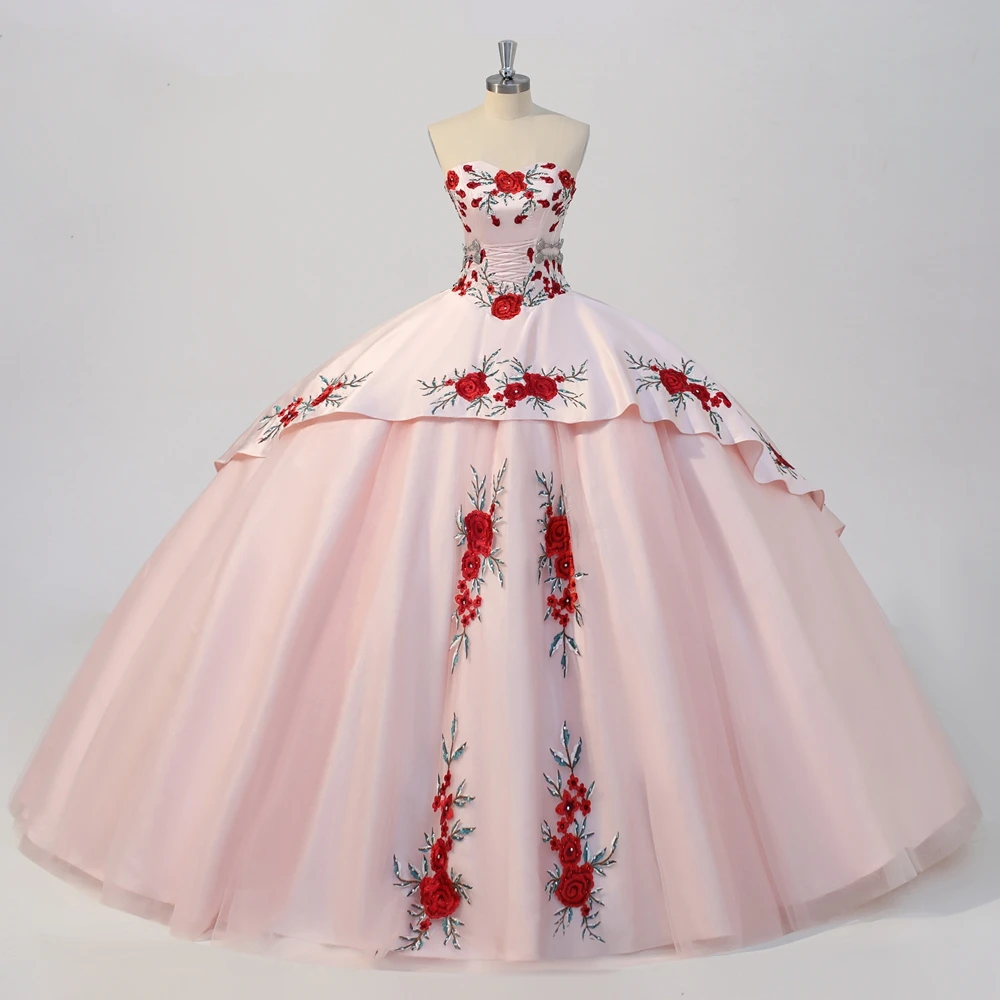 ruffled charro quinceanera dresses