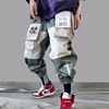 Брюки-карго 11 BYBB'S мужские с карманами, темные штаны в стиле пэчворк, спортивные Джоггеры в стиле хип-хоп, уличная одежда в стиле Харадзюку ► Фото 3/6
