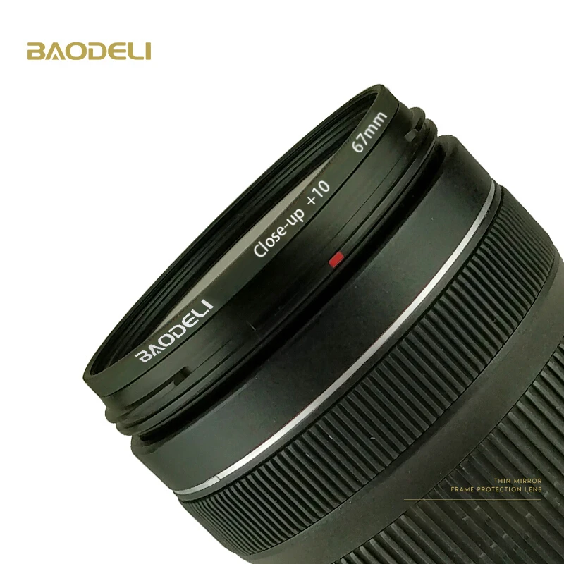 BAODELI Макро фильтр Клоуз-ап 40,5 46 49 52 55 58 62 67 72 77 82 мм для объектива однообъективной зеркальной камеры Canon Eos M50 M6 1200 D Nikon 5300 5100 sony