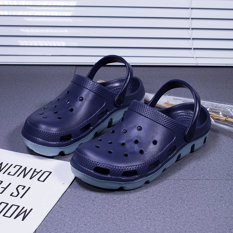 Классический сабо сад Шлепанцы Водонепроницаемая Обувь Для мужчин летние пляжные быстросохнущие тапочки открытый бассейн сандалии Нептун туфли, украшенные цветами;