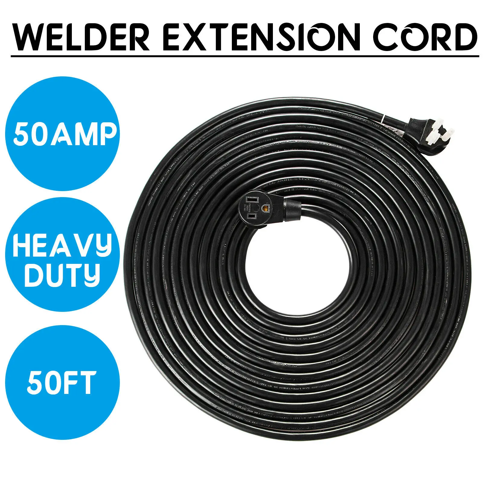 Welder Tools 25/50 FT 50/30 Amp Heavy Duty Welders Electric Extension