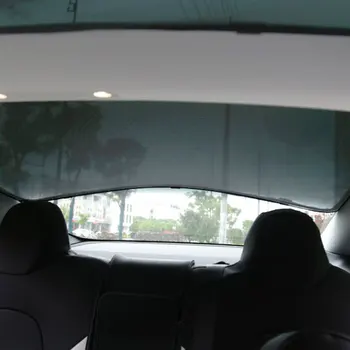 baratas Telhado Do Carro Pára-sol Claraboia Viseira Traseira Frente Uv Malha Sun Sombra Proteção Substituição Para Tesla Modelo 3