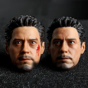 

Spot 1/6 male figure head carving Iron Man young version Tony head carving for 12 inch action figure