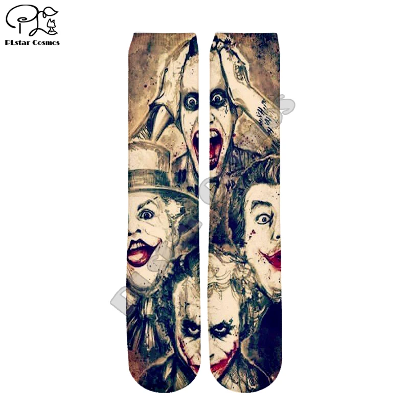 PLstar Cosmos Joker Joaquin Phoenix, разноцветные, унисекс, новая мода, 3 Dfull, принт, для женщин, мужчин, мальчиков и девочек, классные, теплые, хлопковые носки, S-5