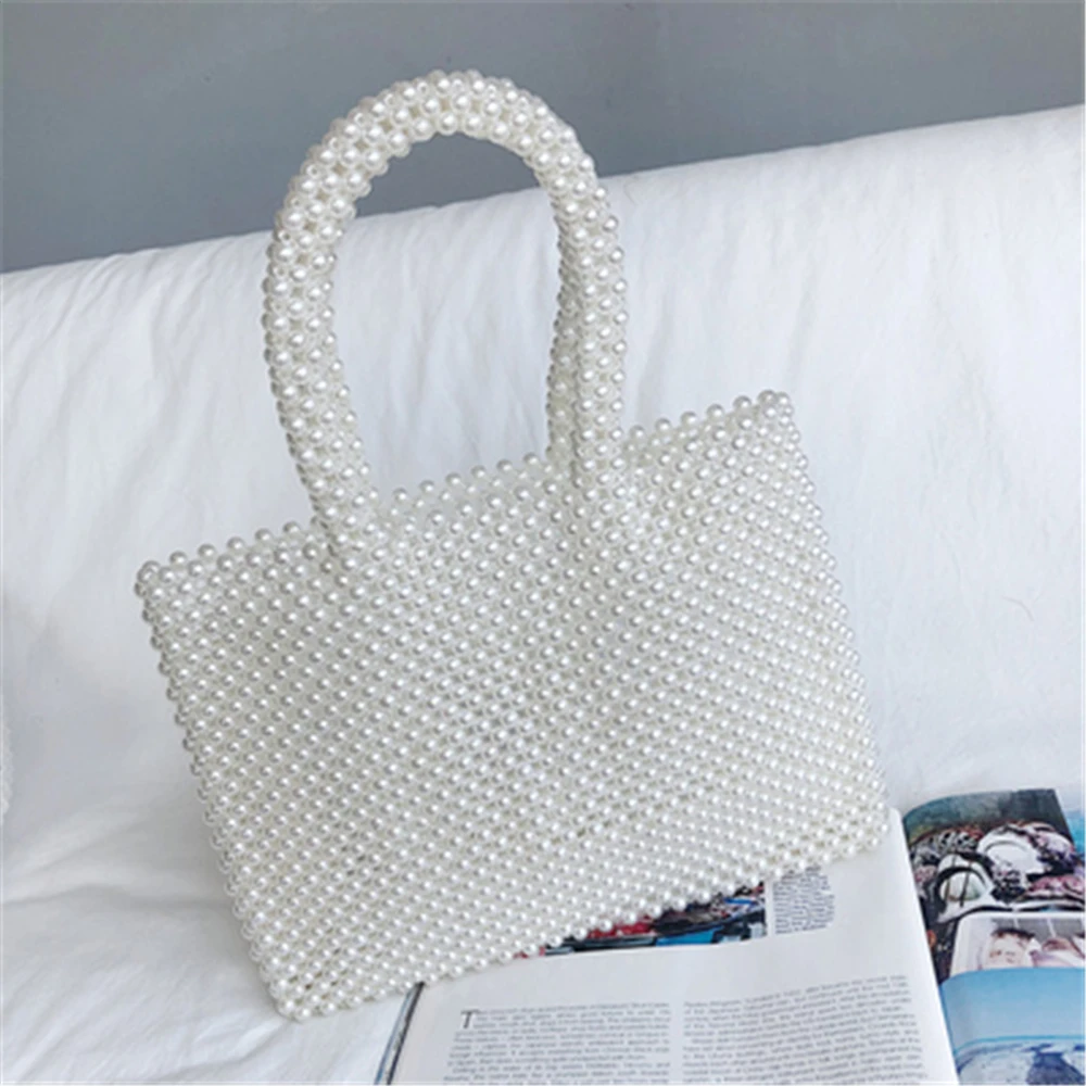 

summer pearl bag lady web celebrity handbag pearl string bag fairy versatile travel and holiday pearl women bag