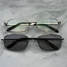 Маленькие квадратные складные фотохромные солнцезащитные очки для чтения прогрессивные многофокусные очки для чтения женские дальнозоркость FML