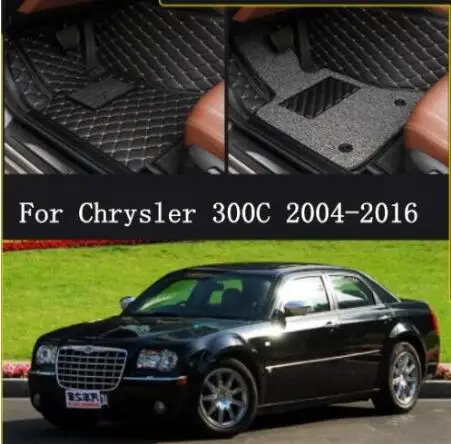 Высококачественные автомобильные кожаные коврики подходит для Chrysler 300C 2004