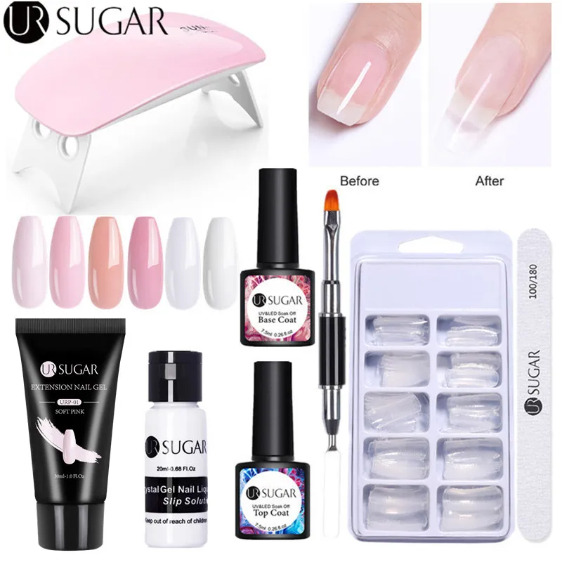 UR SUGAR 4/7/9 шт акриловый набор для наращивания ногтей УФ гель 30 мл желе наращивание