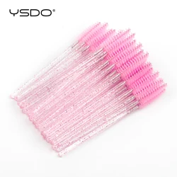 Eyelash & Eyebrow Brush Mascara Wand Applicators - Pack of 5/50 - 50 Pieces (Crystal Pink)