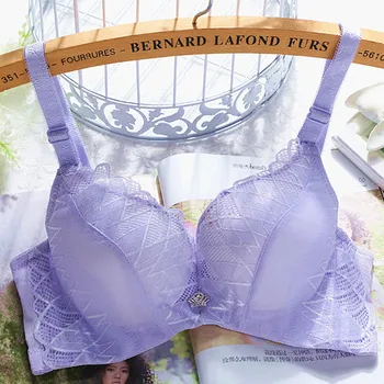 

Autumn New Style Small Bust Deep-V Push up Push-up Side Drawing Four Buckle Sexy Lace Adjustable Breast Hugging Bra