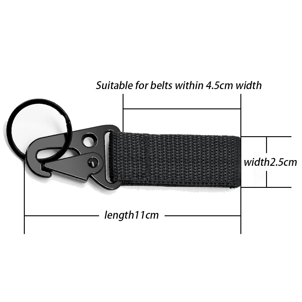 DOOPAI Men's Belt Multi-Function Outdoor Tactical Nylon Webbing Belt Key Hang Buckle Mountaineering Portable Eagle Hook Hook