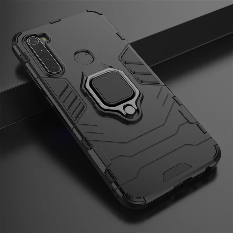 Пантера чехол в робот-стиле для Xiaomi Redmi Примечание 8 8T чехол супергероя Гибридный кольцо бронированный чехол для телефона Redmi Note 8 Pro аксессуары(XS0729