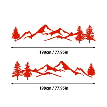 

1set 78" RV Sticker Tree Decal Mountain Scene Car Sticker Forest Vinyl Graphic Kit Stripes Graphics