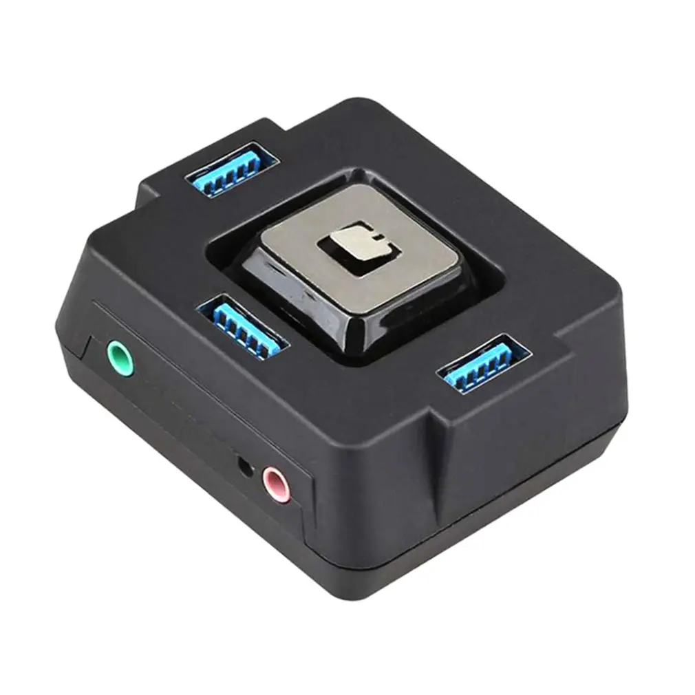 Многофункциональный настольный ПК переключатель 3 порта Usb 3,0 с аудио Sould переключатель компьютера кнопка сброса внешний выключатель питания