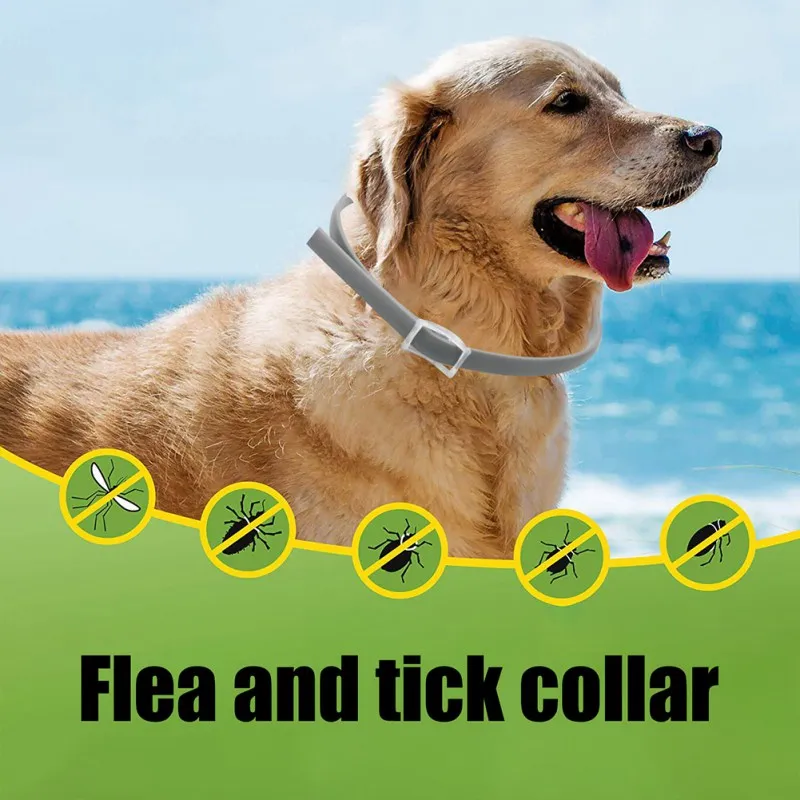 

Pet Natural Essential Oils Collar Mosquito Repellent Flea Treatment Prevention Silicone 38cm Length Adjustable