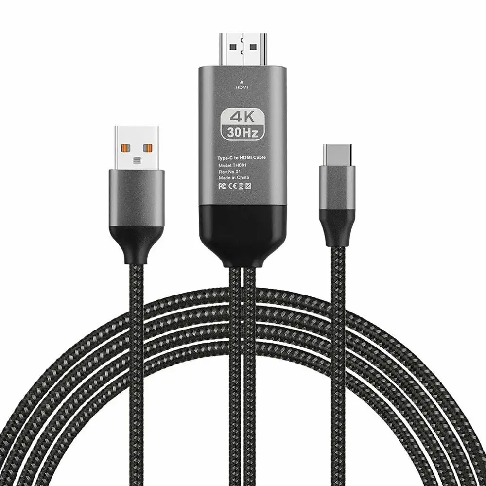 

Type-C USB-C to HDMI Cable HD 1080P HDMI Converter Adapter Cable for HDTV TV Digital AV 1.8M For Samsung Galaxy Note