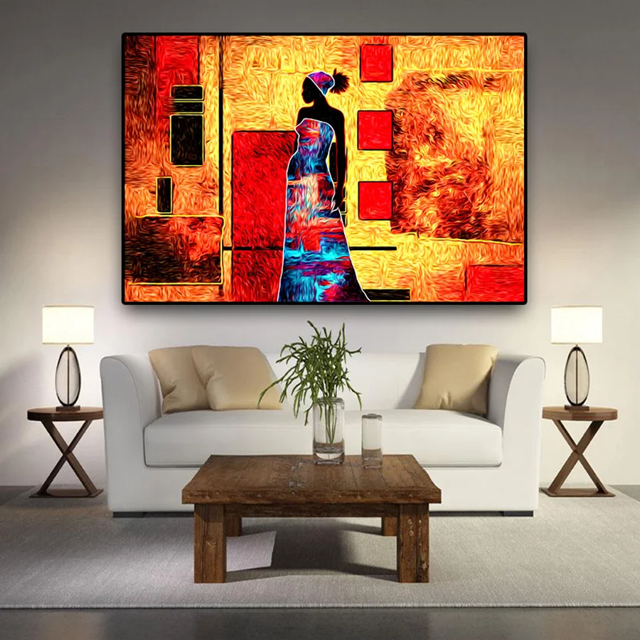 

Vintage African Woman 5d diy Diamond Painting full drill Abstract Landscape Diamond embroidery sale diamond mosaic home decor
