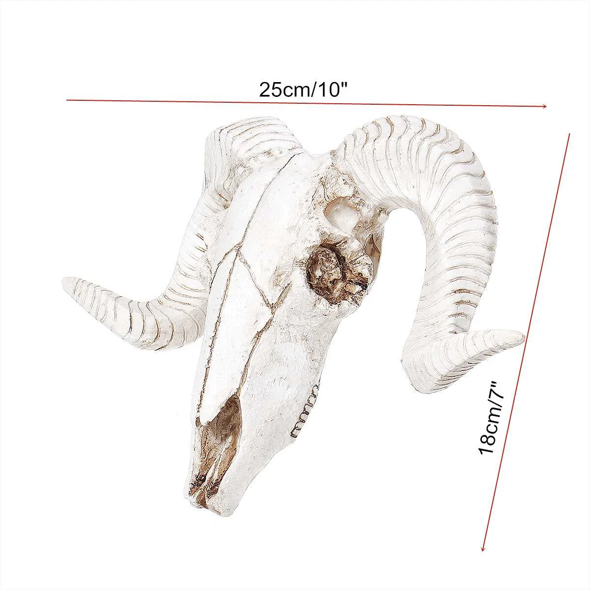 Настенный 3D скульптура Животных Фигурки ремесла рога козла декоративное украшение для дома Овцы из полимера голова черепа