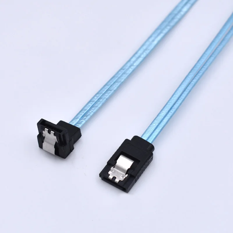 10cm/20cm/30cm/60cm Aluminum foil shielding Ultra Thin SATA3.0 Data Cable Locking Latch