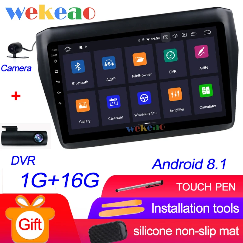 Wekeao сенсорный экран " Android 9,0 Автомагнитола для Suzuki Swift Android авто gps навигация - Цвет: Android Car Radio