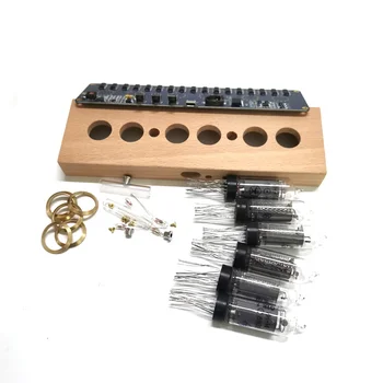 

IN14 glow tube electronic tube clock boyfriend girlfriend exquisite Walnut, beech wood Classical IN-14 DIY