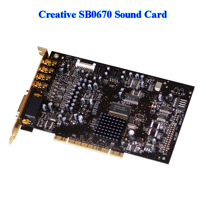 크리에이티브 SB0670 X-Fi 사운드 블래스터 사운드 카드, 내장 PCI 24 비트 DTS 디코딩, 음악 영화 게임
