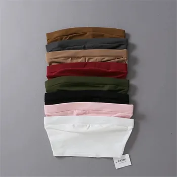 

2020 Summer New European and American Women's Anti-empty Sports Tube Top Wrapped Chest Soutien Gorge Bandeau Sosten Sin Tirantes
