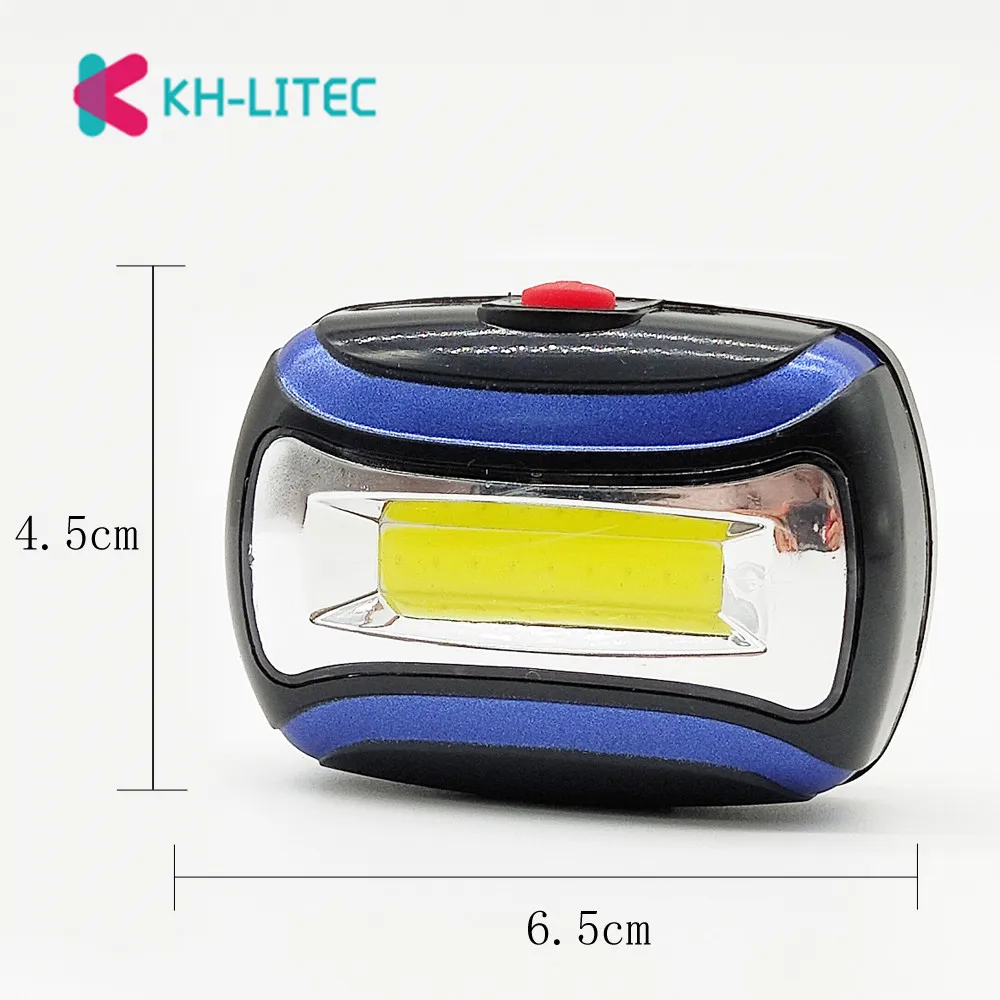COB LED Portable Mini Headlight Night Fishing Headlamp Outdoor Camping Riding Pocket Light 3 Modes Using 3*AAA