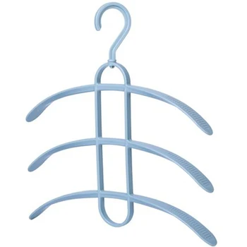 

38cm 6 pcs/lot Multiple Layers Clothes Hanger Multifunction Non-trace Antiskid 3 Layers Household Clothing Rack for Shirt Blouse