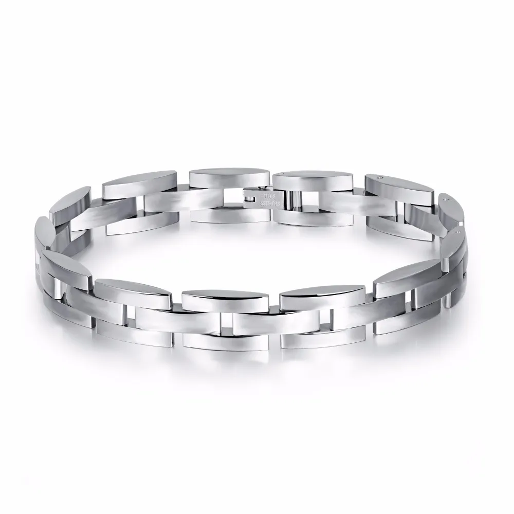 Модный брендовый браслет, мужской браслет, браслет из нержавеющей стали, браслет, звенья цепи, браслеты, мужские ювелирные изделия, панк любовь