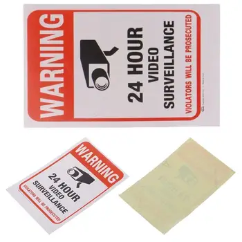 

Waterproof Video Surveillance Security Camera Alarm Warning Sticker PVC Sunscreen Sticker Wall Decal Signs G9T4