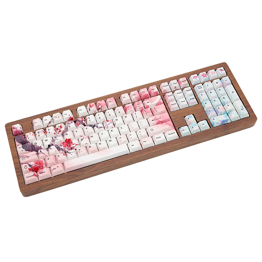 PBT Cherry Blossom клавишная крышка продукт для 60 87 104 108 клавиши механическая клавиатура Cherry G80 Заказная 68 клавишная крышка