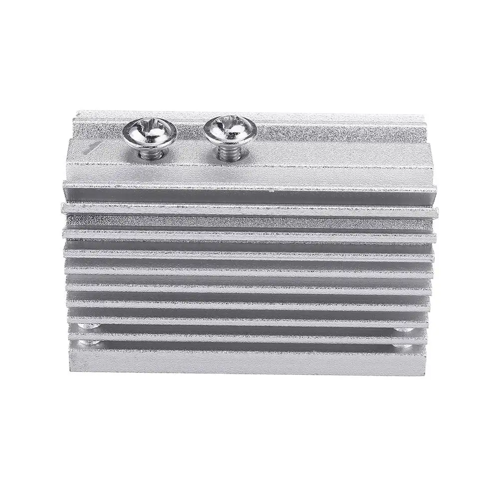 DANIU Sliver 58x22x27mm Silver 12mm Aluminum Heat Sink Groove Fixed Radiator Seat Cooling Heat Sink for 12mm Laser Diode Module
