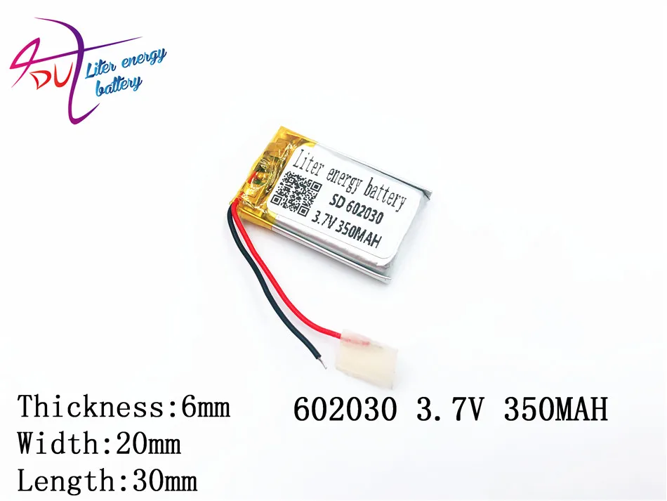 10pcs3. 7V литиевая батарея 062030 602030 350MAH литровая энергия MP5 игрушка Батарея звуковая карта