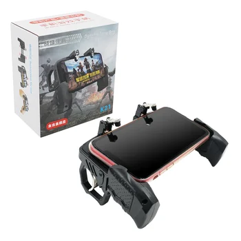 

Universal K21 Mobile Game Controller ABS Zinc Alloy Handle Trigger Joystick for PUBG for Fortnite for 4-6.5-inch Mobile Phones