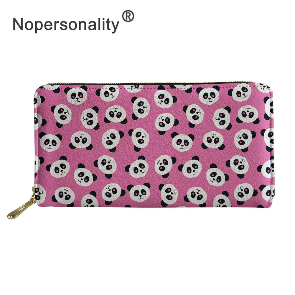 Nopersonality Роскошный кошелек с принтом милой панды, повседневный женский водонепроницаемый клатч, сумки для телефона, женские длинные кожаные кошельки на молнии - Цвет: Z5289Z21