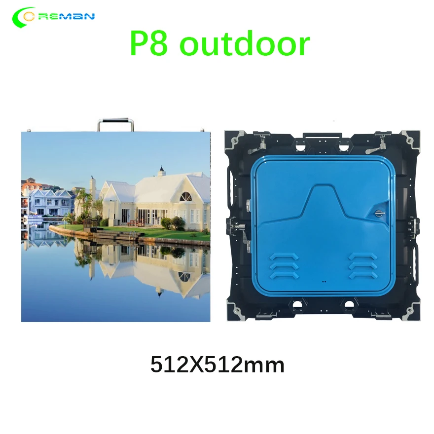 Pantalla led de exterior P8 арендная светодиодная рекламная панель дисплея 512X512 мм напольная полноцветная видеостена светодиодная электронная доска