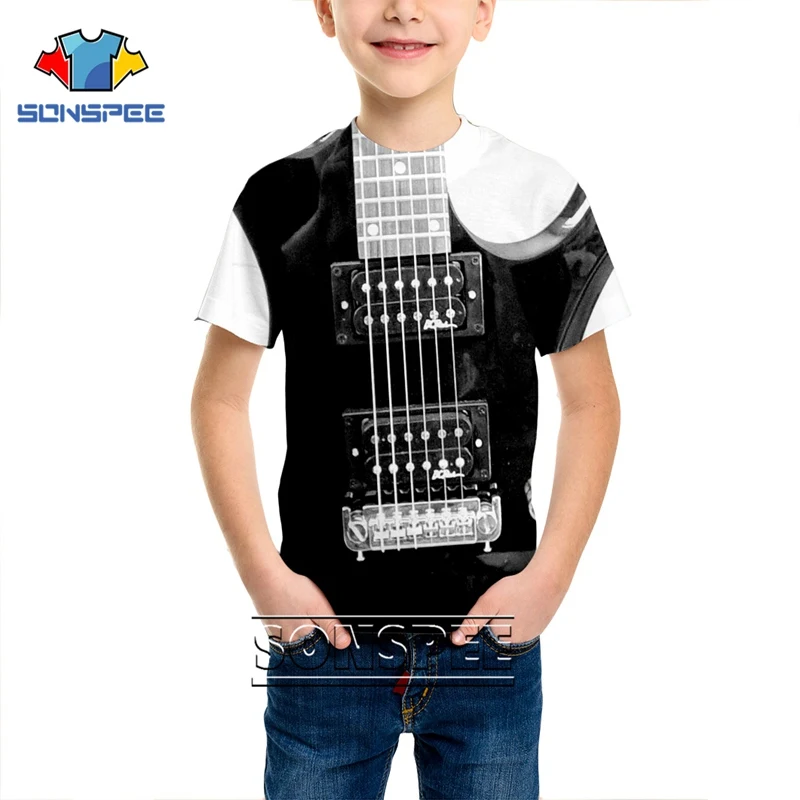 Футболка мужская футболка с 3d принтом аниме для мужчин футболки с гитарой, бас, музыка, Harajuku, Детские рубашки детская футболка модная футболка с короткими рукавами - Цвет: 17