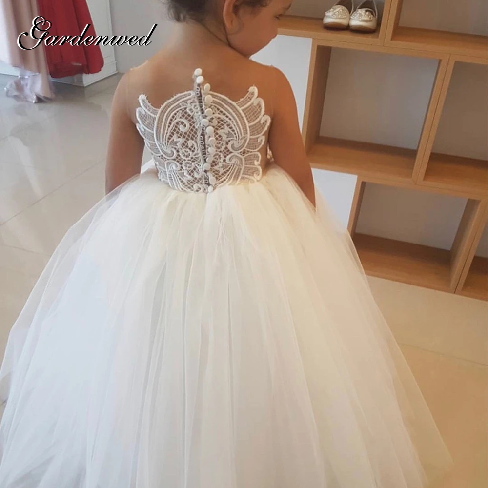 lace bodice flower girl dress