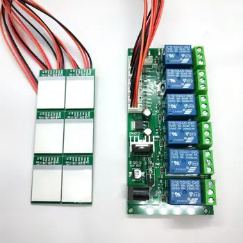 

6 touch buttons with relay module 12V and 24V self-locking jog function