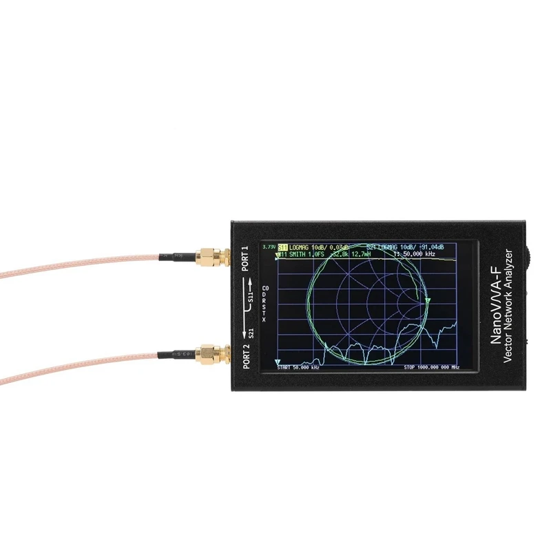 Для NanoVNA-F портативный векторный сетевой анализатор КСВ-метр 50 кГц-1000 МГц 4,3 дюймов ips цифровой экран TFT коротковолновый MF HF