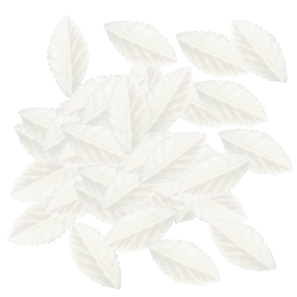 100pcs Artificial Rose Leaves White Leaf Wedding Craft / Buttonhole /Corsage