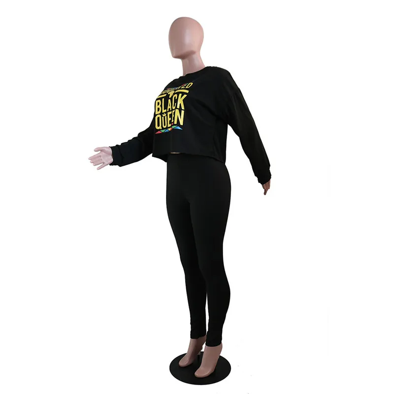 Adogirl цвет лоскутное женский спортивный костюм Модный повседневный комплект из двух предметов с длинным рукавом Свободная футболка Укороченная рубашка сексуальные брюки карандаш костюмы