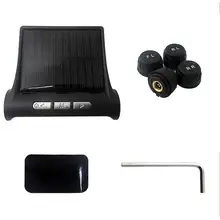 Солнечная беспроводная система контроля давления в шинах Внешний английский TPMS автомобильный датчик температуры давления в шинах