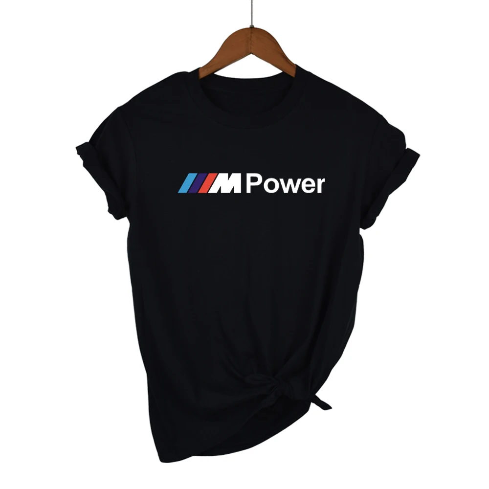 Забавная женская футболка Bmw M Power с графическим принтом хлопковая Повседневная