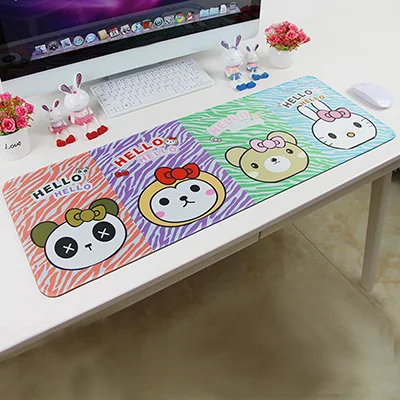 Cat Коврик для мыши с принтом из мультфильма 800*300 мм XL XXL большой коврик для мыши фиксирующий край игровой геймер компьютерная клавиатура Коврик для мыши - Цвет: Cat