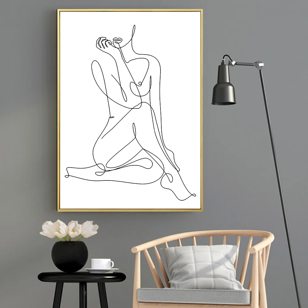 Sexy-Lady-Body-Line-Art-Painting-Nude-Naked-Woman-Yoga-Canvas-Poster-Abstract-Line-Drawing-Print