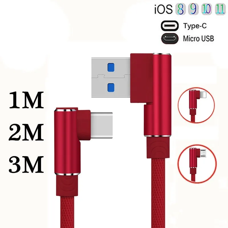 90 l-образный Lightning USB кабель для быстрой зарядки и синхронизации данных iPhone XR X 8 SE 1-3