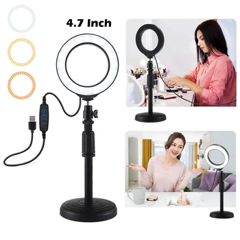 

Ring Light 4.7 Inch With Tripod Stand USB 3 Modes LED Ring Video Photography for Samsung for huawei for iPhone